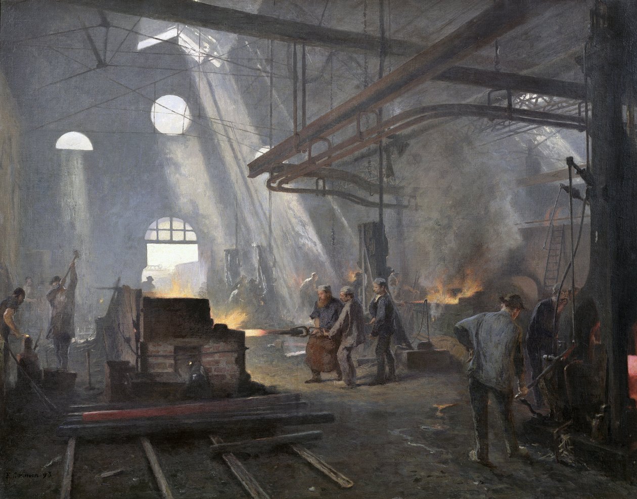 En smedje, 1893 af Fernand Cormon