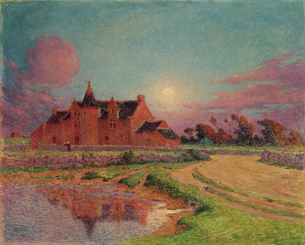 Herregården i Kervandu, ca. 1910 af Fernand Loyen du Puigaudeau
