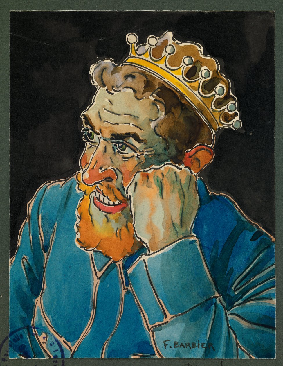Portræt af Delatroche, lejrkok, Gustrow af Fernand Barbier