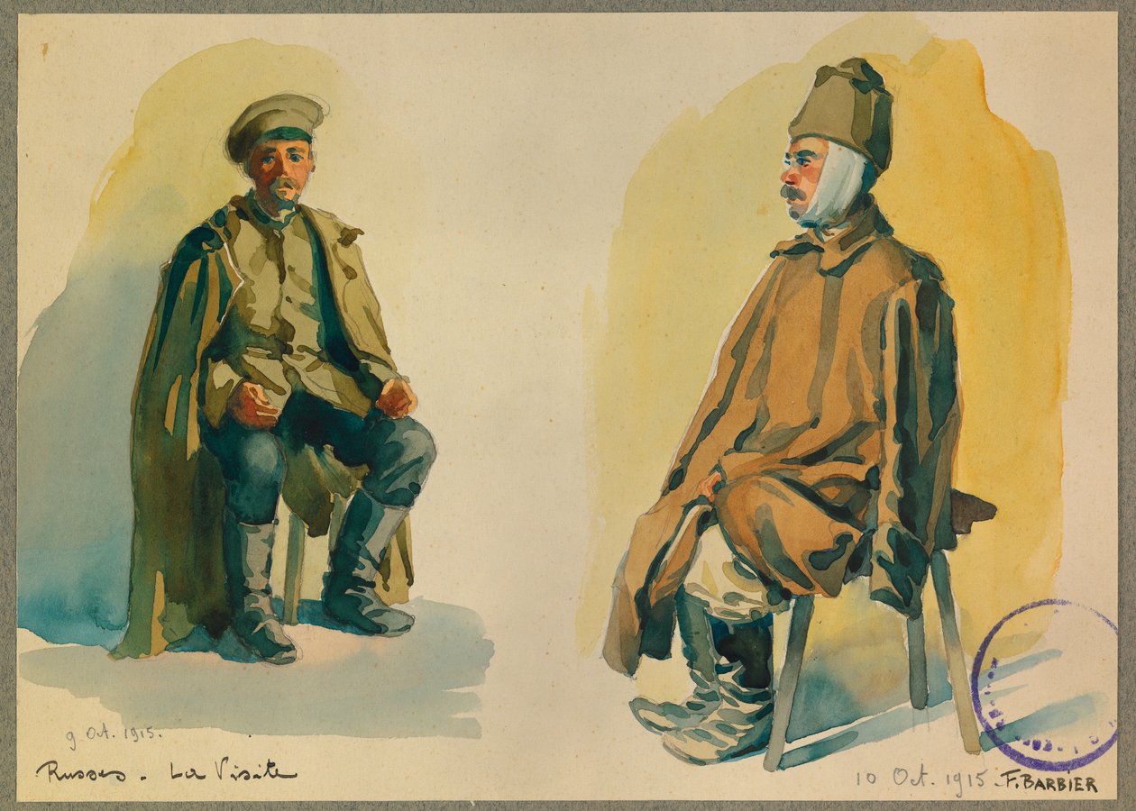 Portræt af russisk fange af Fernand Barbier