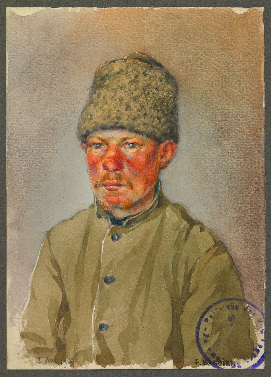 Russisk soldat, Gustrow af Fernand Barbier
