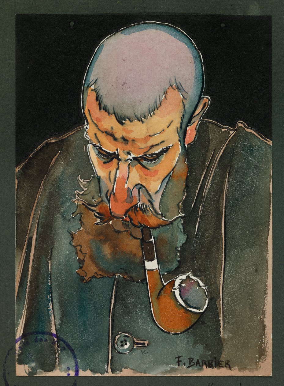 Sergent Lavissiere serverer messe, Gustrow af Fernand Barbier