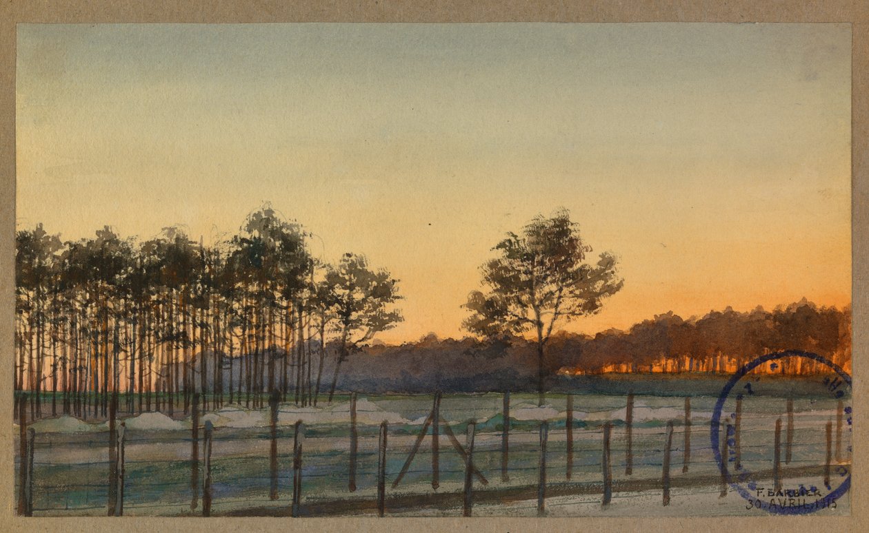 Udsigt over Bois des Sapins af Fernand Barbier