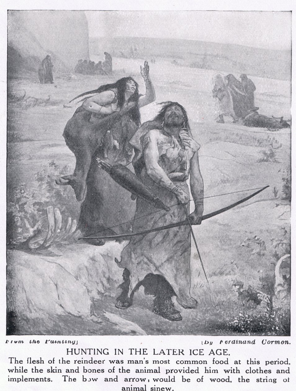 Jagt i den senere istid, illustration fra "Hutchinson