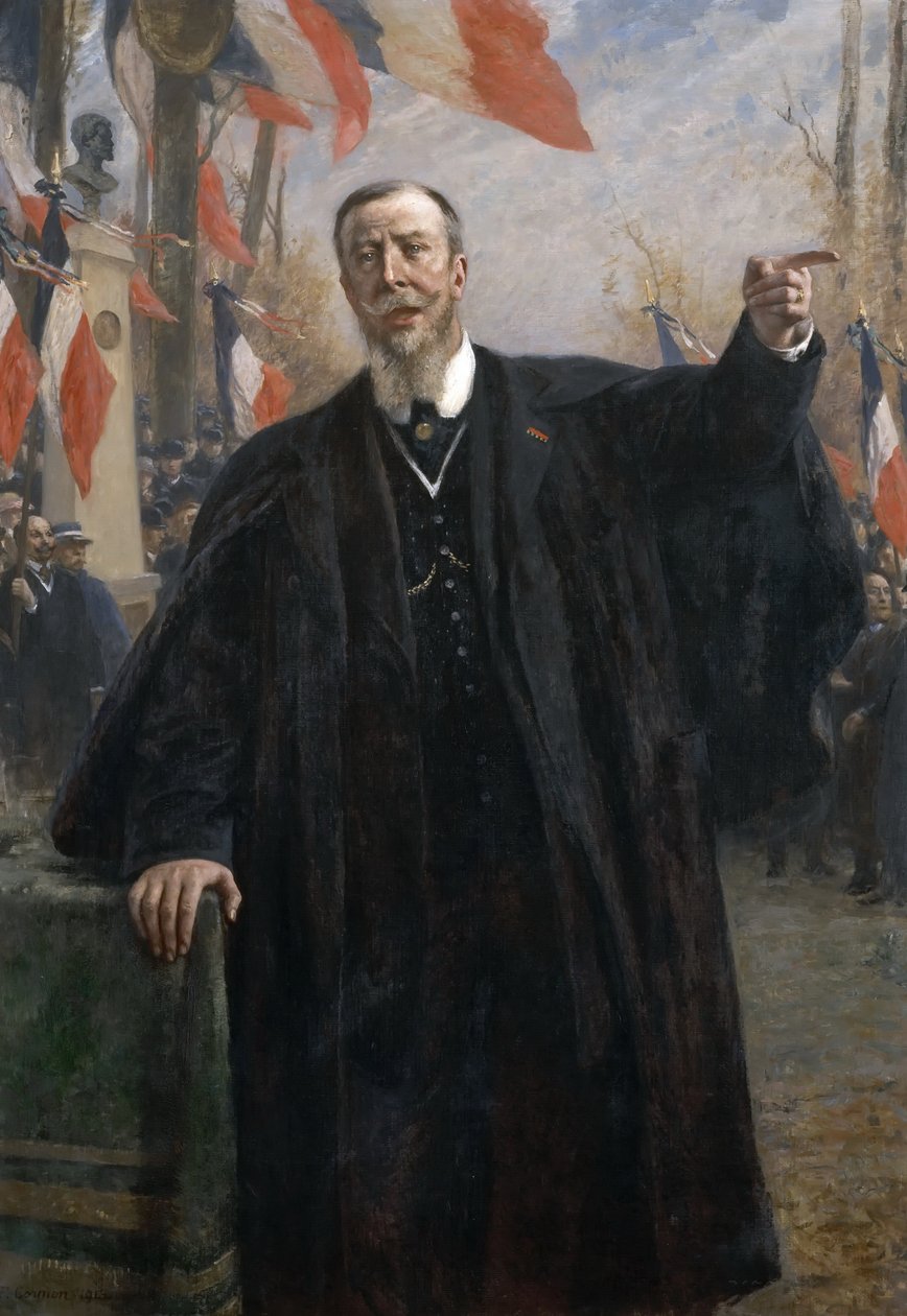 Paul Déroulède 1846-1914 holder en tale i Bougival, januar 1913 af Fernand Cormon