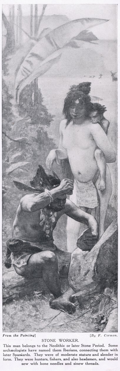 Stenarbejder, illustration fra 