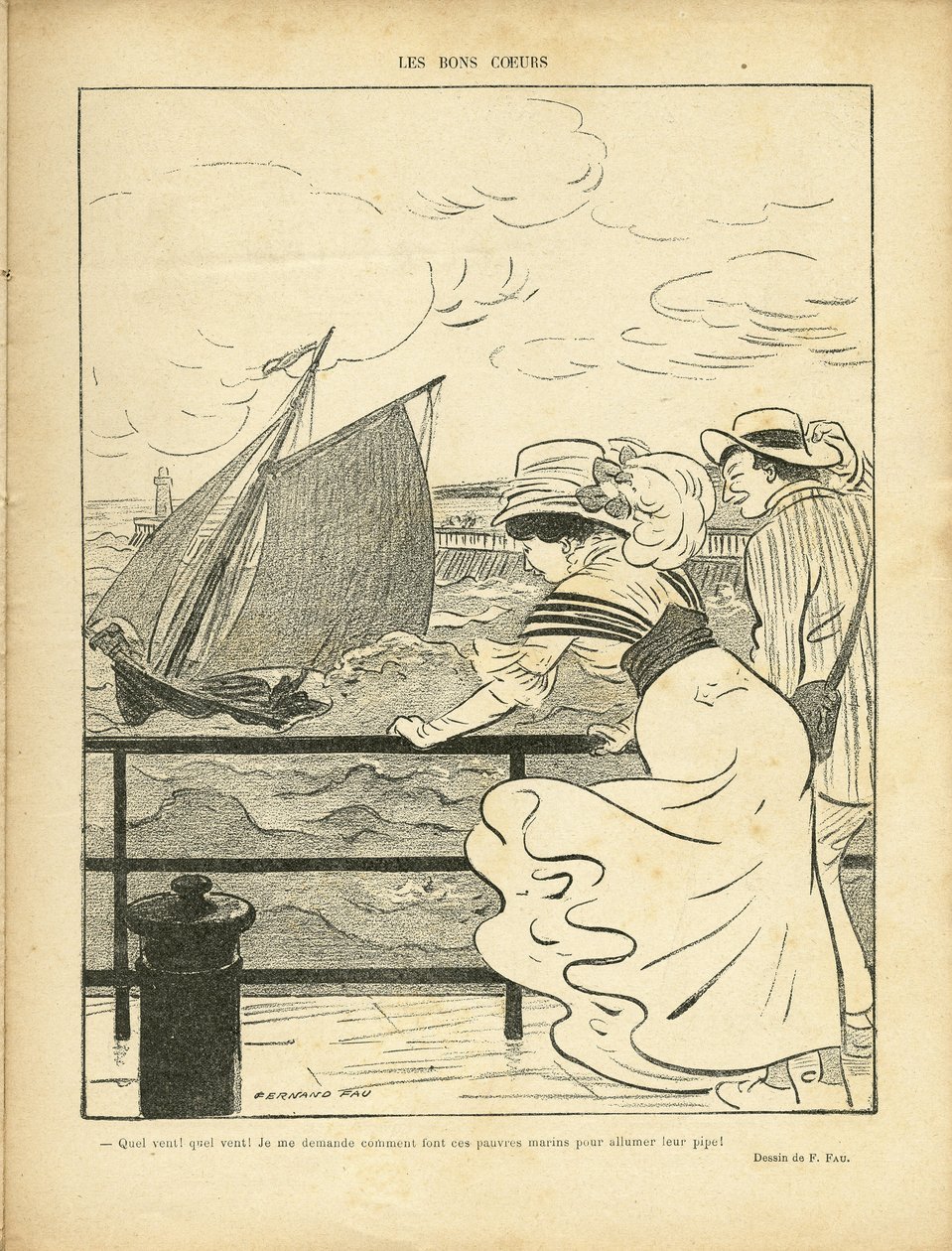 Illustration af Fernand Fau (1858-1919) i Le Rire af Fernand Fau