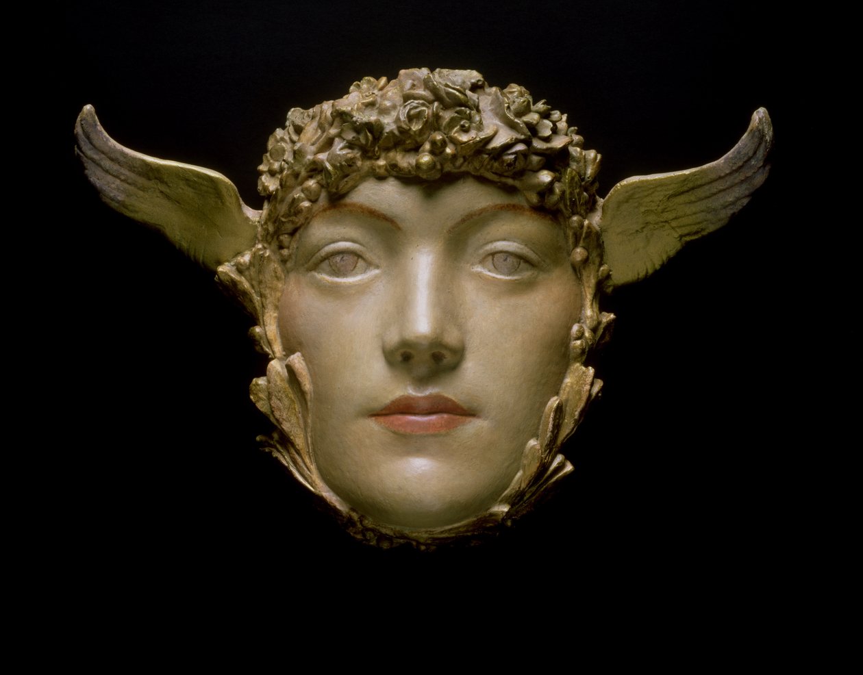 En maske, ca. 1897 (gips) af Fernand Khnopff