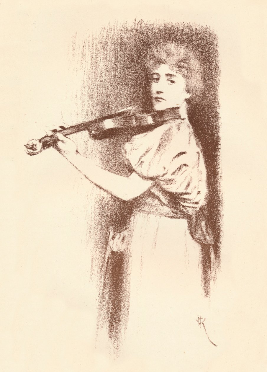 En violinist, c1898 af Fernand Khnopff