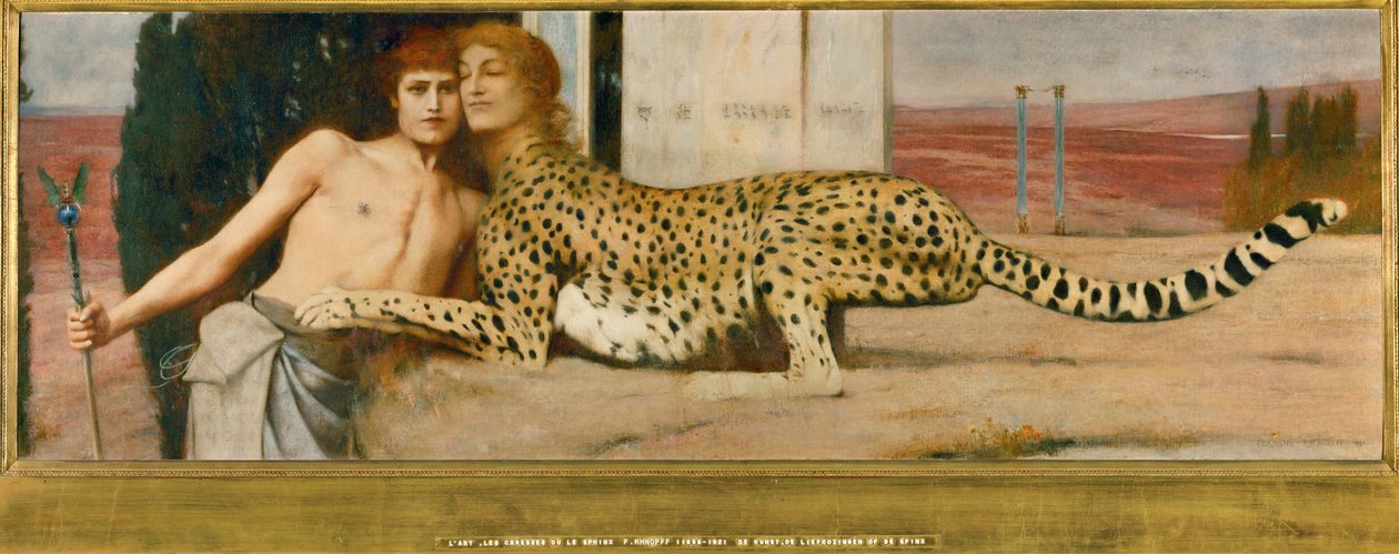 The Art/The Sphinx (olie på lærred) af Fernand Khnopff