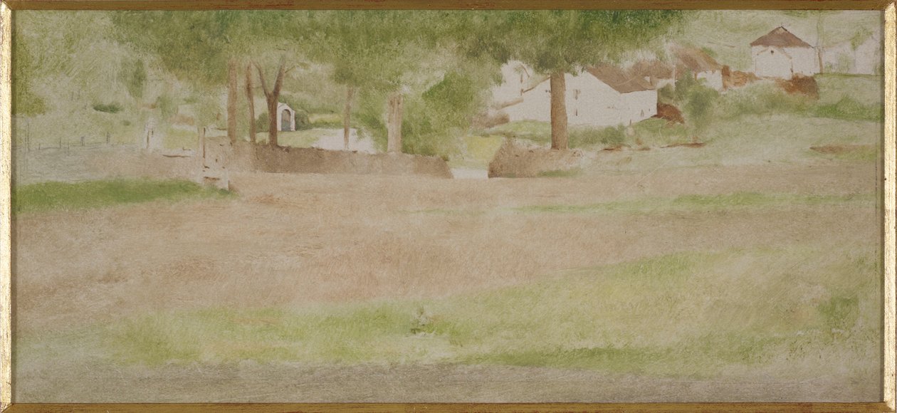 Landskab med bro ved Fosset af Fernand Khnopff