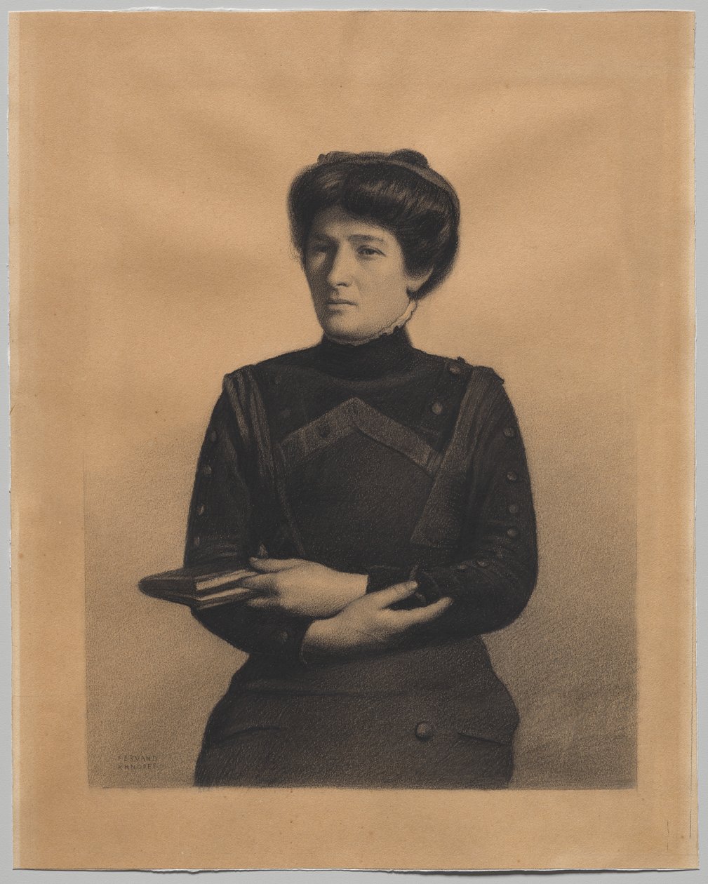 Portræt af Madame Jules Ricard, født Augustine Bulteau af Fernand Khnopff