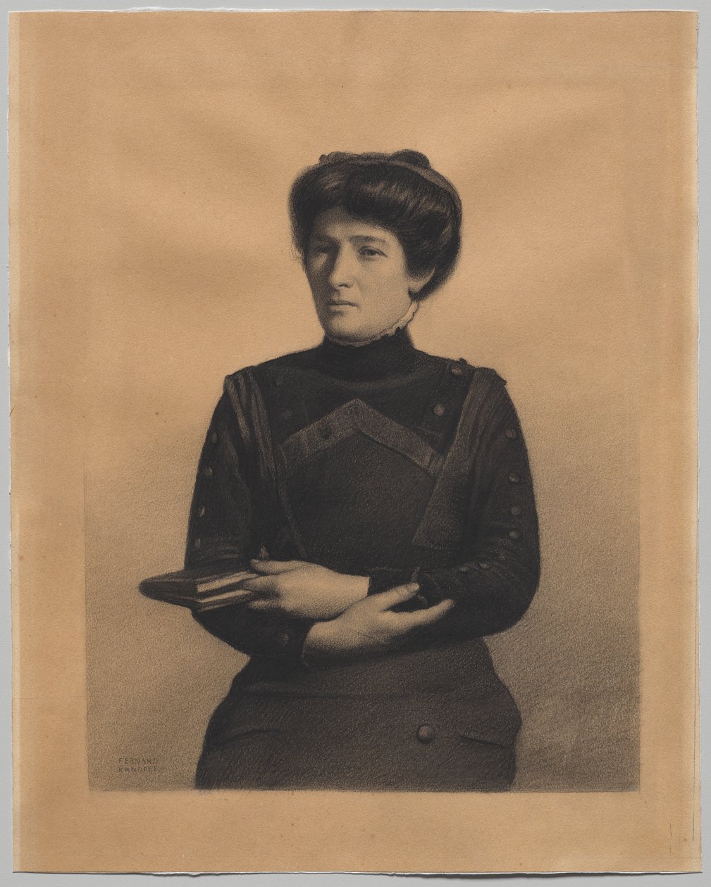 Portræt af Madame Jules Ricard, født Augustine Bulteau af Fernand Khnopff