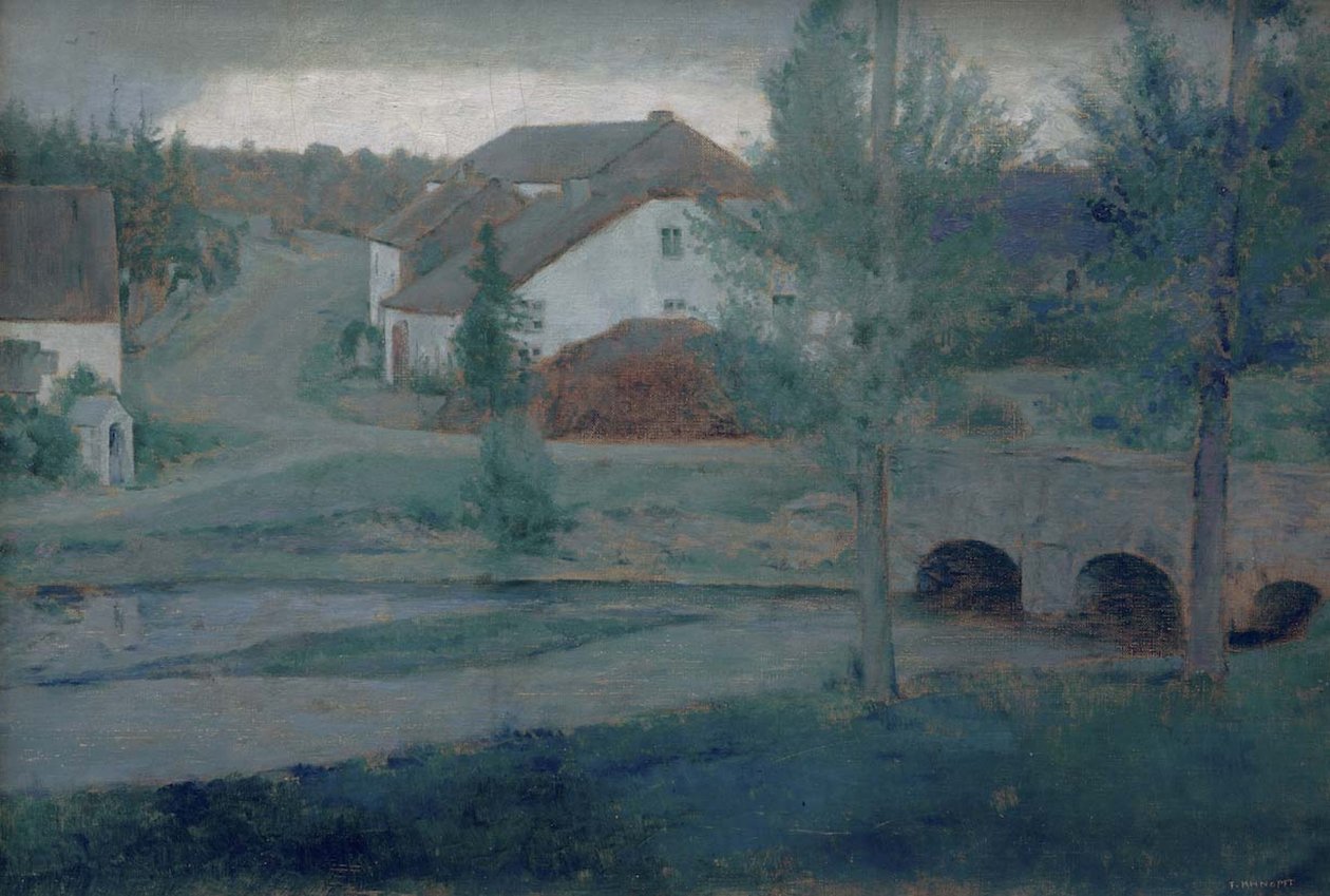 Indgangen til landsbyen, 1885. af Fernand Khnopff