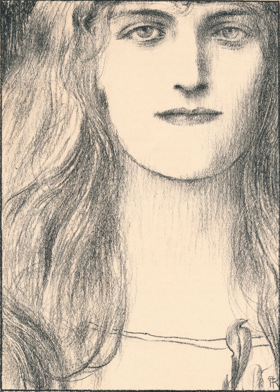 Et ansigtshoved, 1898 af Fernand Khnopff
