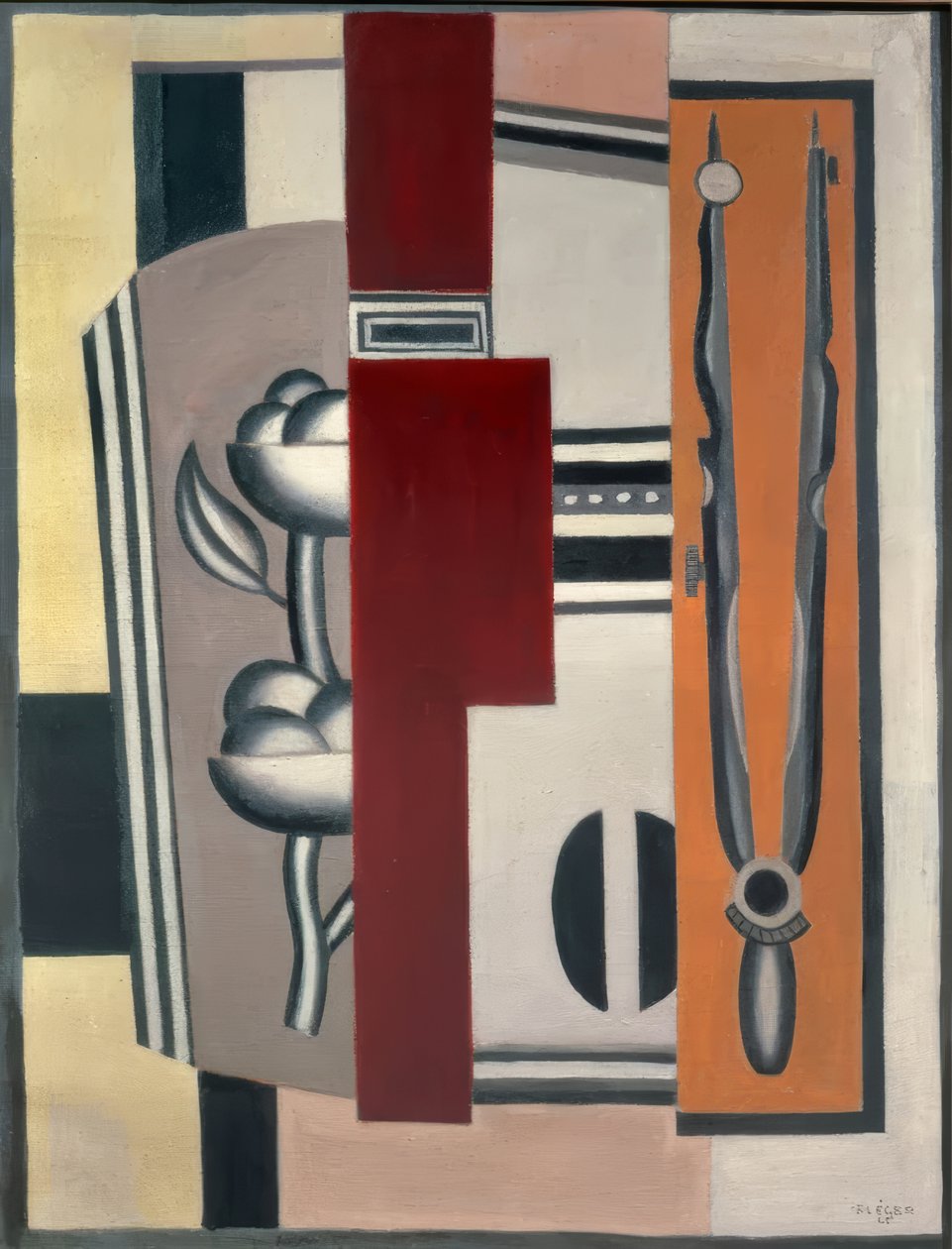 Rosen og cirklen af Fernand Leger