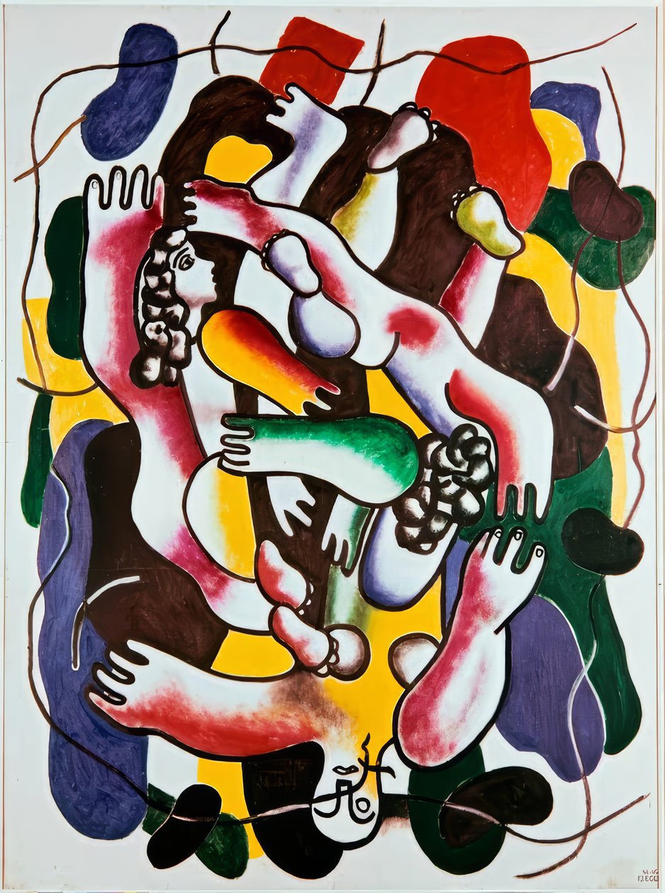 De mangefarvede dykkere af Fernand Leger