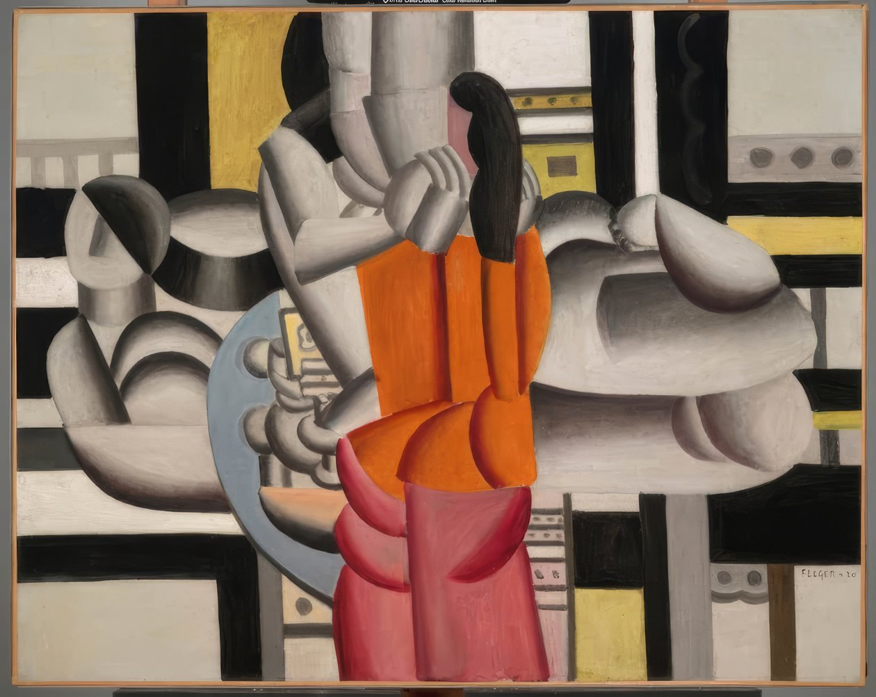 Tre kvinder og stilleben (Dejeuner)  af Fernand Leger