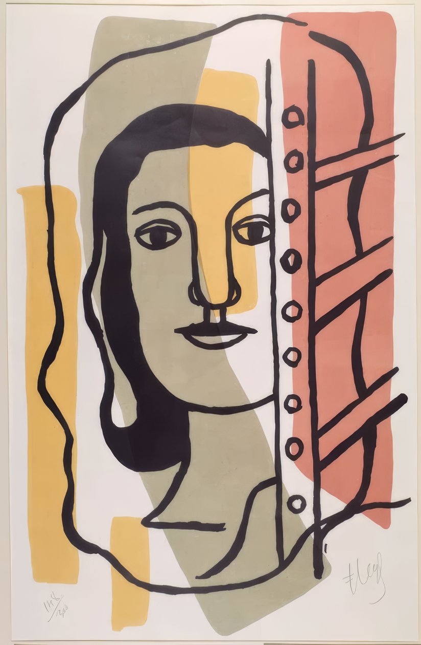 kvindehoved af Fernand Leger