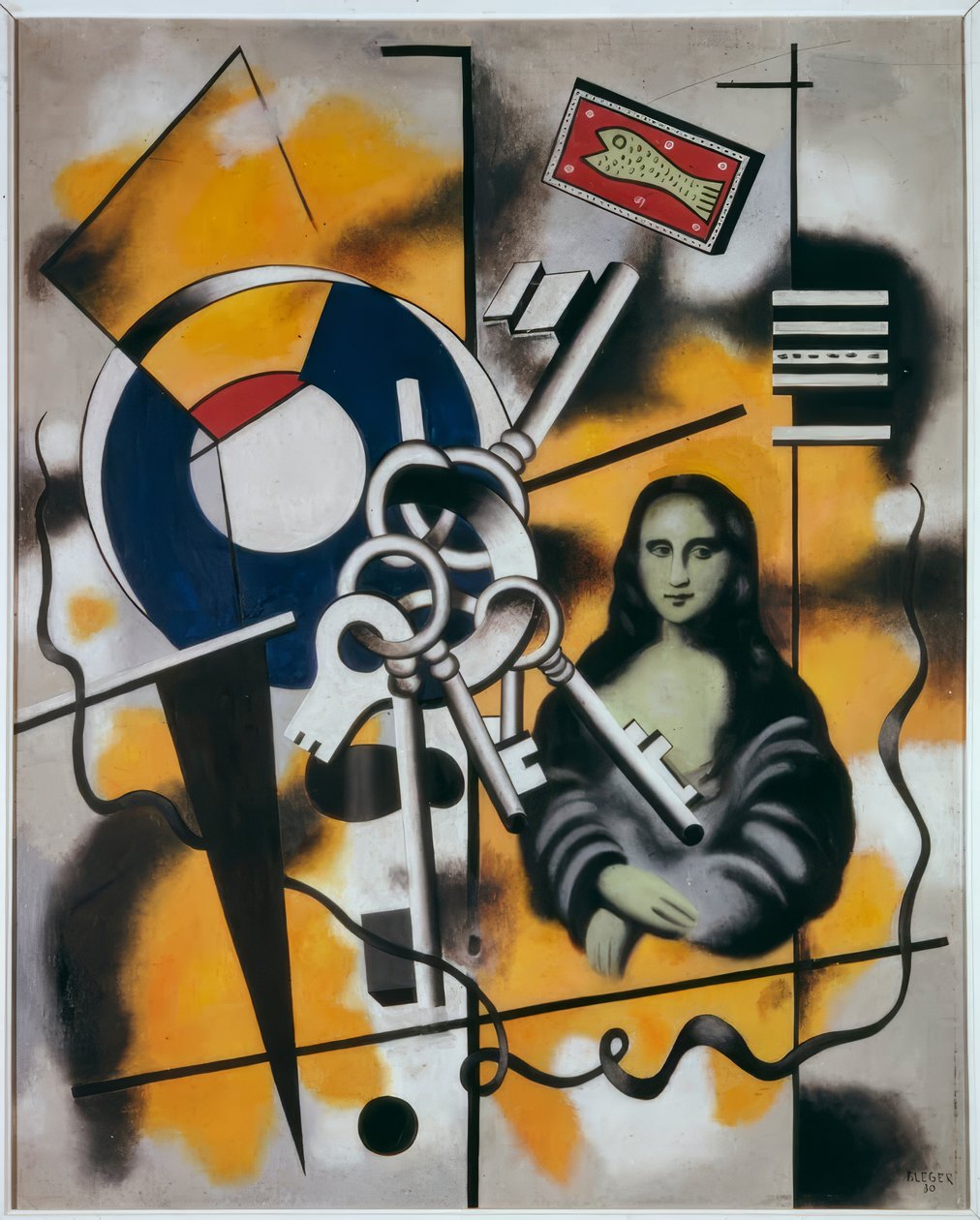 Mona Lisa med nøglerne af Fernand Leger