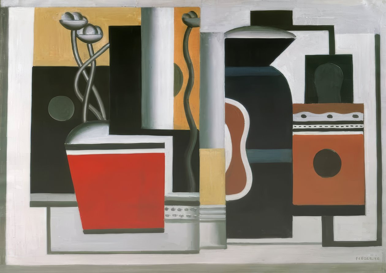 "Le pot rouge" (Den røde blomsterpotte), 1926 af Fernand Leger