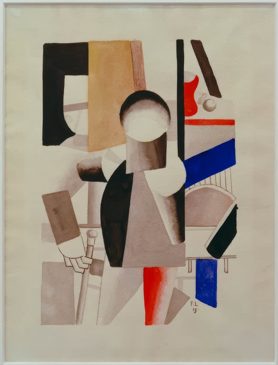 Studie til Les trois camerades af Fernand Leger