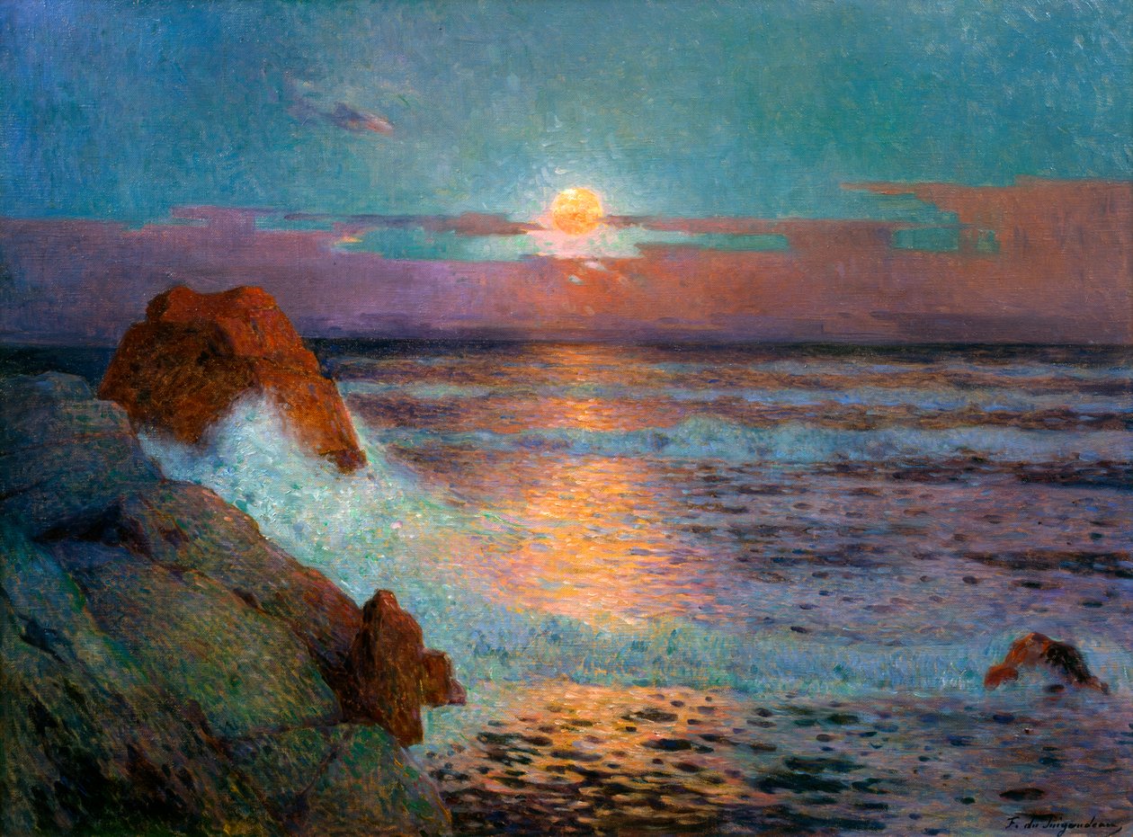 Solnedgang ved havet, 1925 af Fernand Loyen du Puigaudeau
