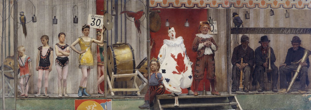 Grimasser og elendighed - Les Saltimbanques, i 1888 (olie på lærred) af Fernand Pelez