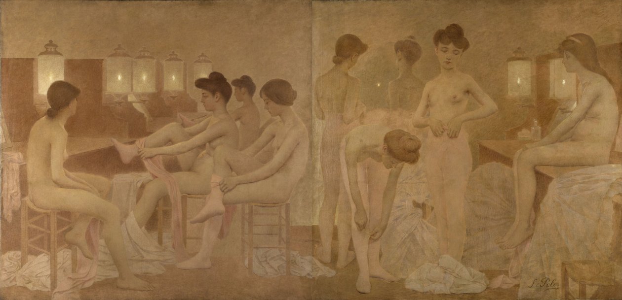 The Dancers, mellem 1905 og 1909 (olie på lærred) af Fernand Pelez