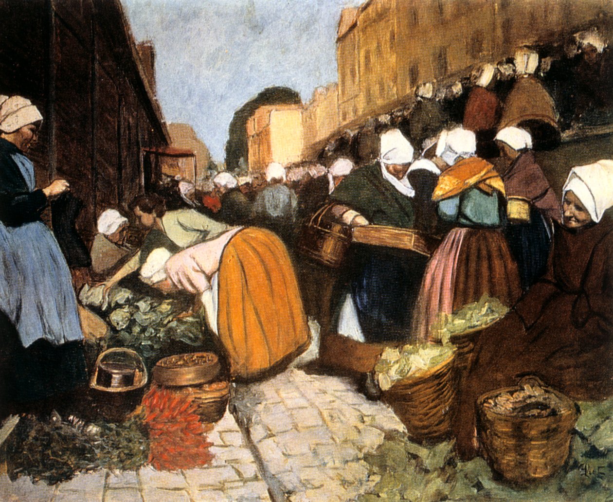 Marked i Brest, 1899 af Fernand Piet