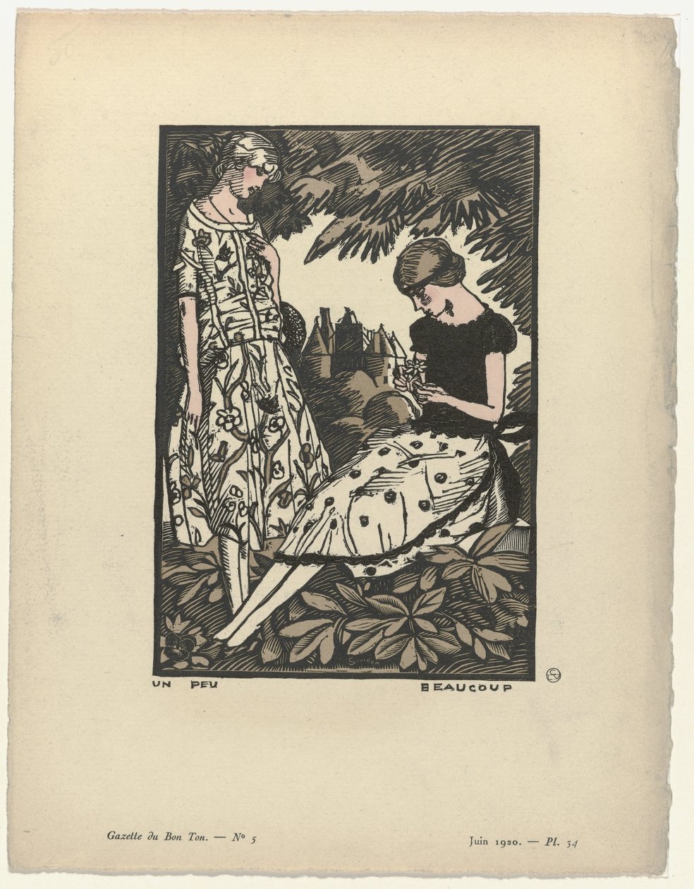 Gazette du Bon Ton, 1920 - nr. 5, pl. 34: Lidt meget af Fernand Siméon