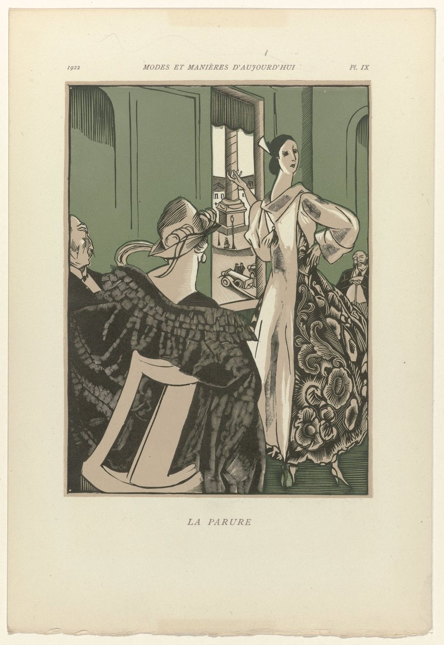 Modes and Manners of Today, 1922, Pl. 9: The Ornment af Fernand Siméon