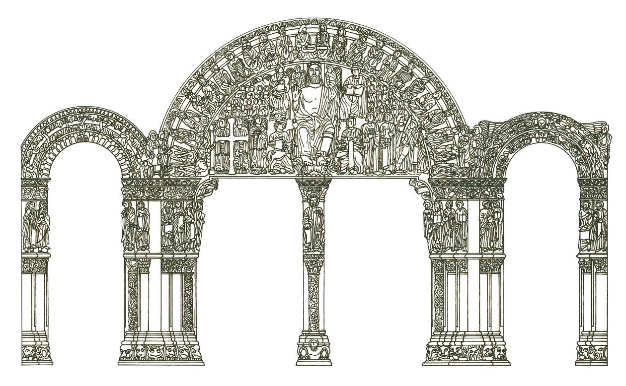 Herlighedens portico. Santiago de Compostela-katedralen, Spanien af Fernando Aznar Cenamor