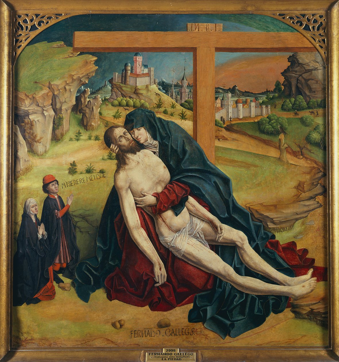 Pieta med to donorer af Fernando Gallego