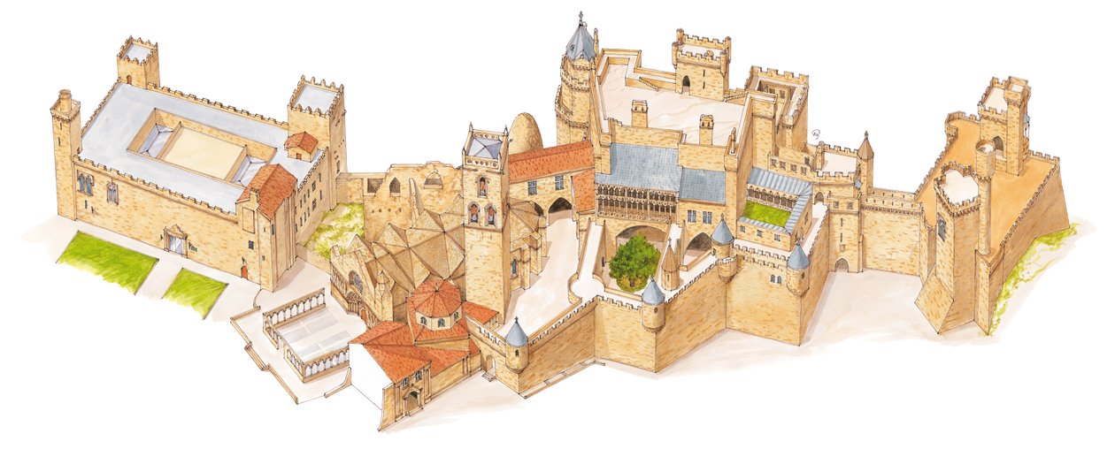 Olite Slot. Navarra, Spanien af Fernando Aznar Cenamor