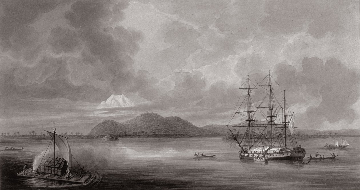 Udsigt over Rio de Manila (litografi) af Fernando Brambila