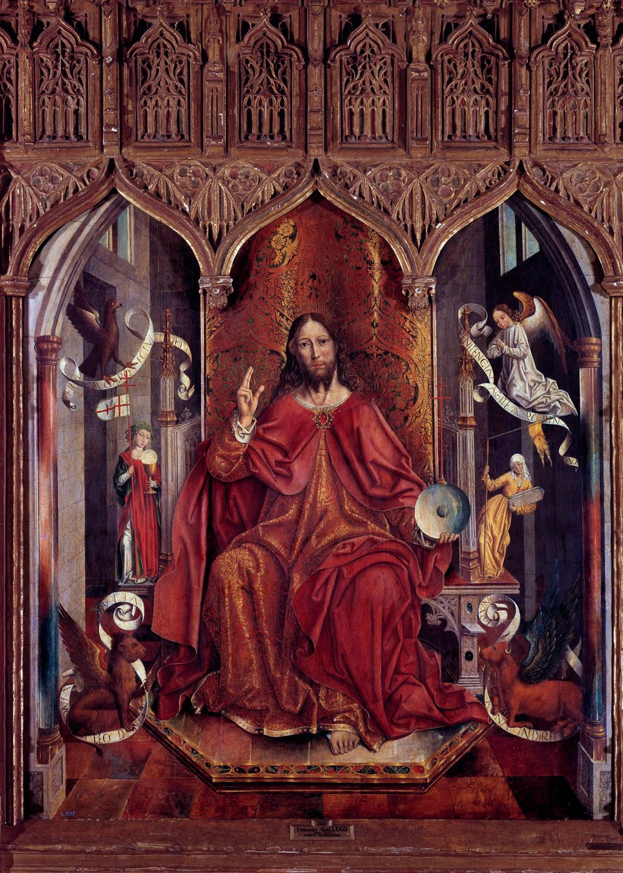 Kristus-bænkende træmaleri af Fernando Gallego (ca. 1440-1507) 1400-tallet søn. 1,69x1,32 m Madrid, Prado-museet af Fernando Gallego