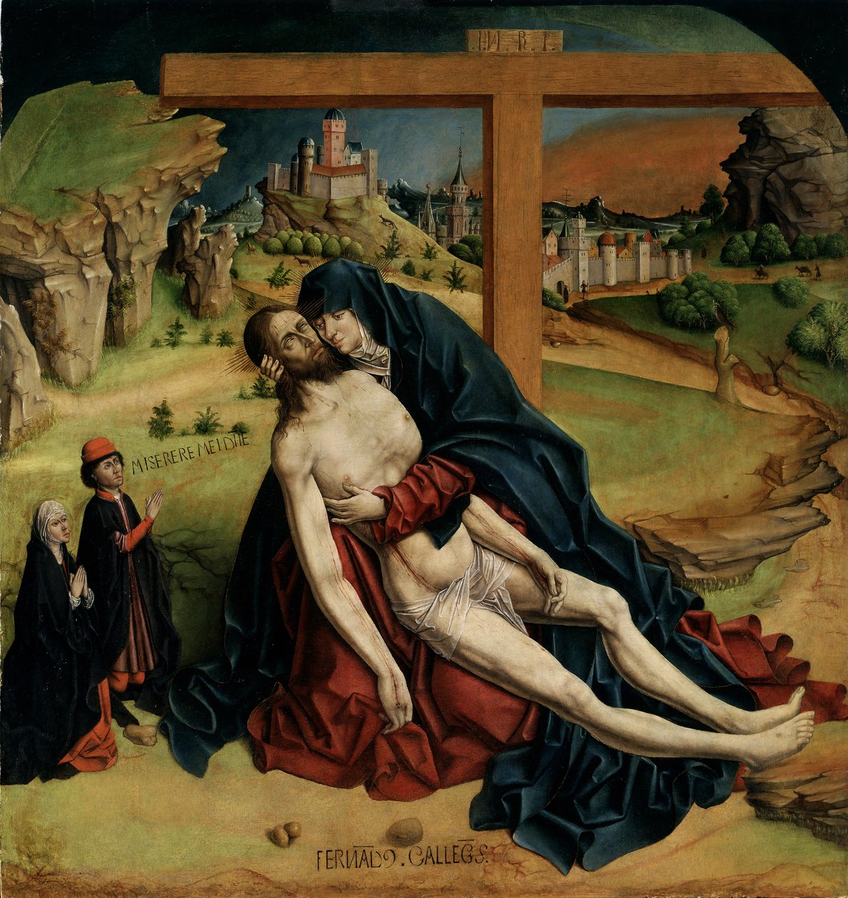 Pietà, 1465-1470 af Fernando Gallego