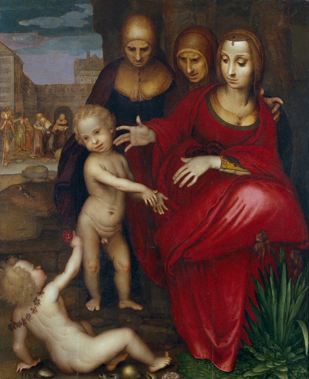 Sankt Anne, Jomfru Maria, Sankt Elizabeth, Sankt Johannes og Jesusbarnet af Fernando Yanez de Almedina