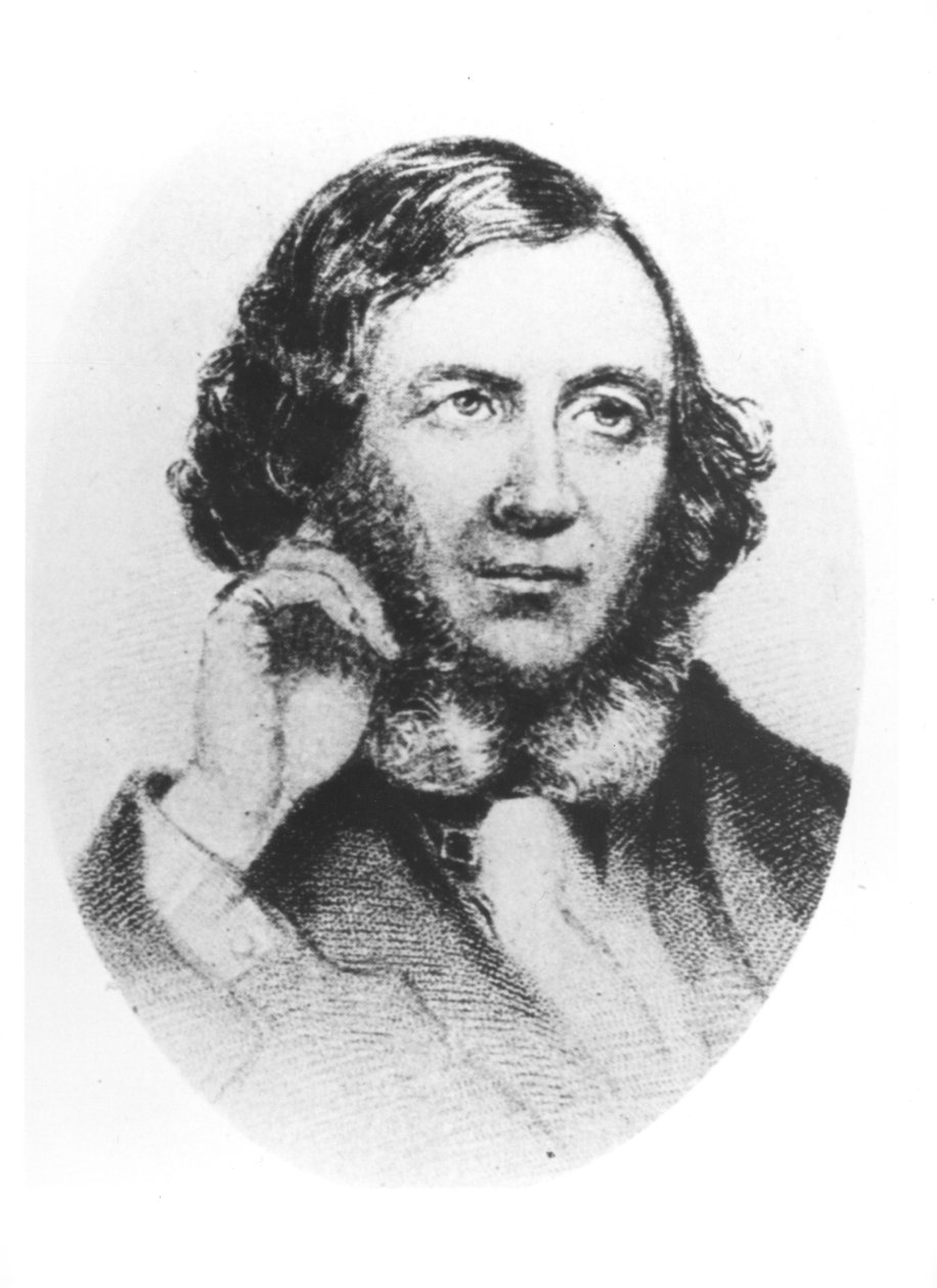 Portræt af Robert Browning (1812-89) 1859 af Field Talfourd