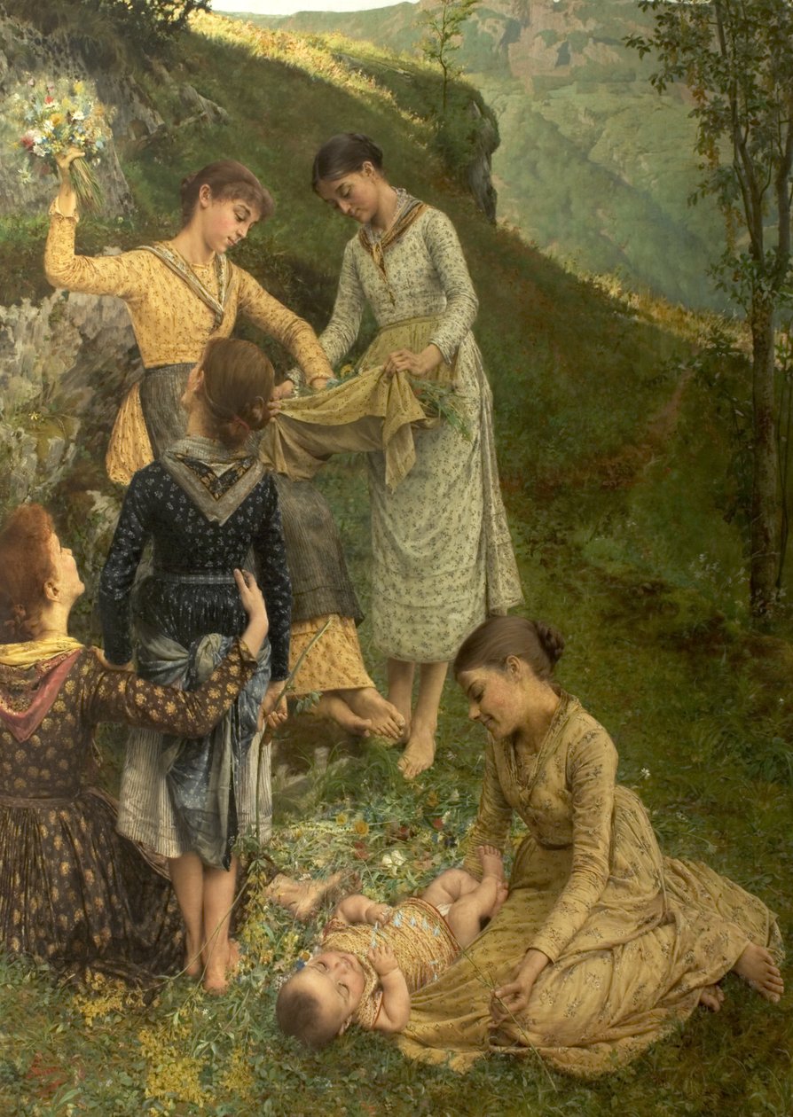 Blomsterne på Capri, ca. 1887 af Filadelfo Simi