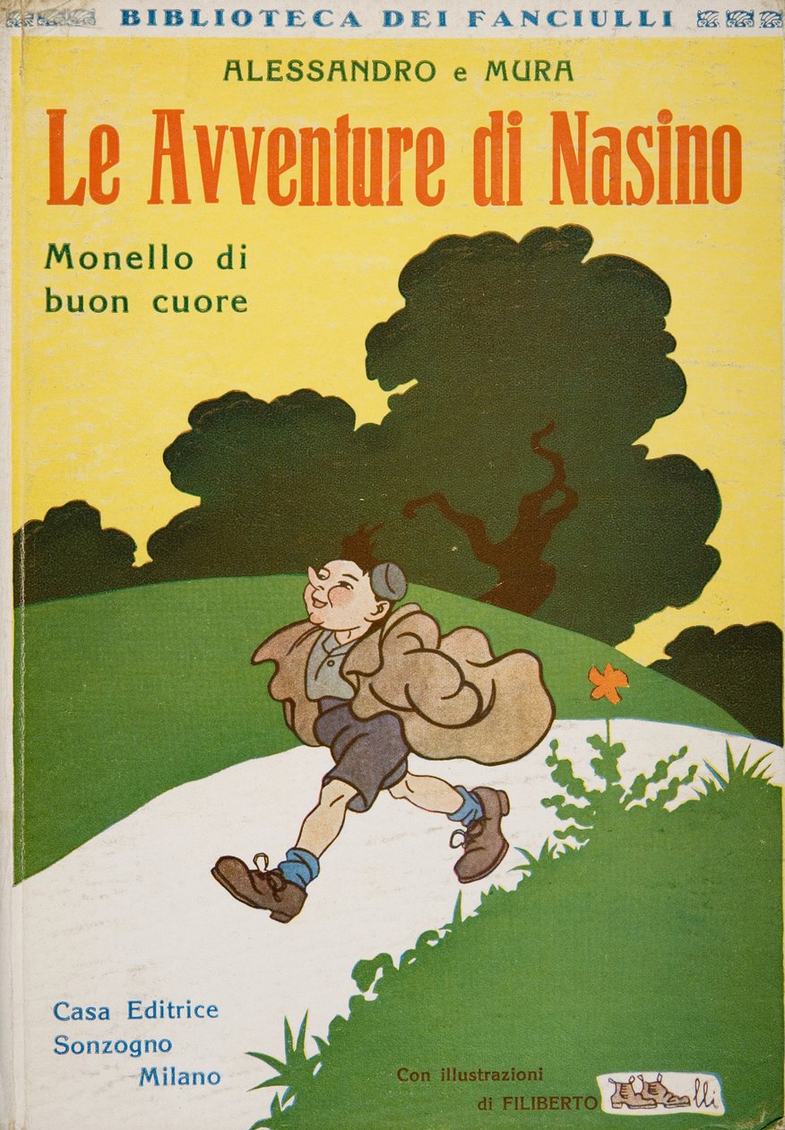Forside af The Adventures of Nasino, Brat with a good heart af Alessandro e Mura, ca. 1920 af Filiberto Scarpelli
