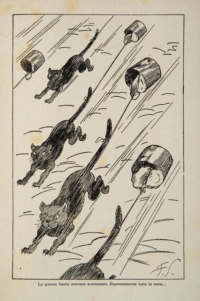 Illustration fra en børnebog, ca. 1920-30 af Filiberto Scarpelli