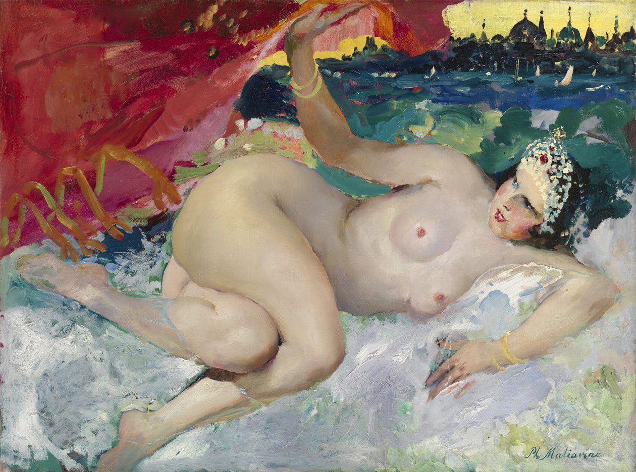 Danae af Filipp Andreevic Maljavin