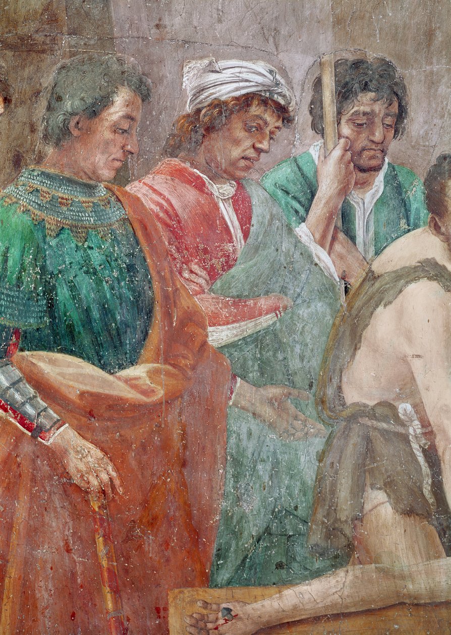 Detalje af korsfæstelsen af St. Peter, ca. 1480 (detalje af 237996) af Filippino Lippi