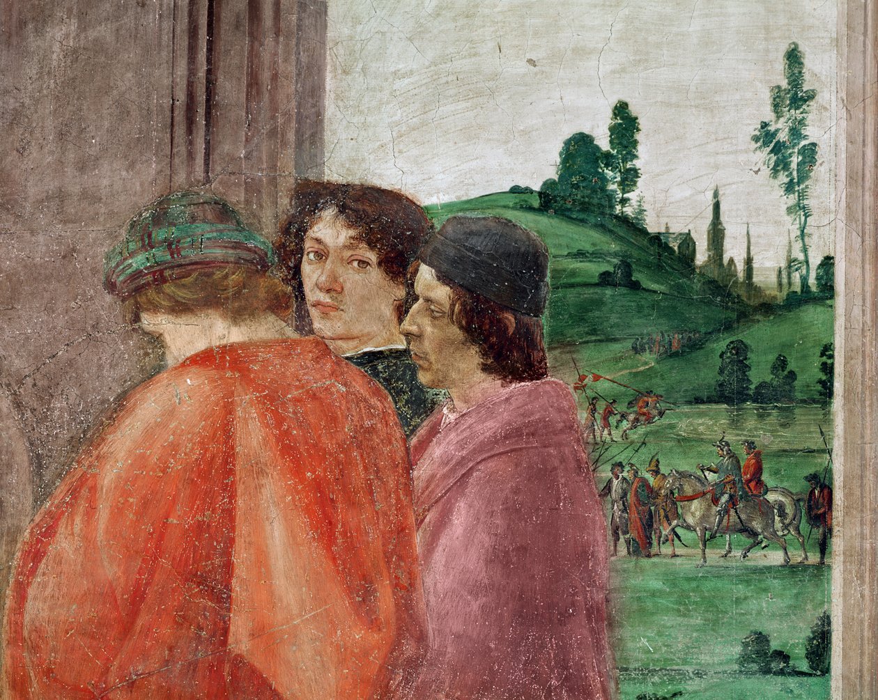 Detalje af korsfæstelsen af Sankt Peter, ca. 1484-85 (detalje af 237996) af Filippino Lippi
