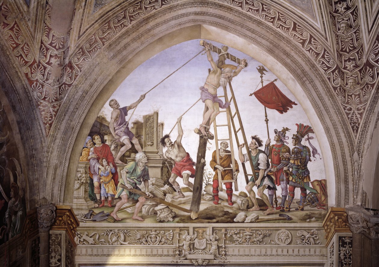 Skt. Philips martyrium, sydmuren af Strozzi-kapellet, ca. 1497-1502 af Filippino Lippi