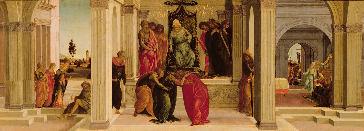 Scener fra historien om Esther af Filippino Lippi