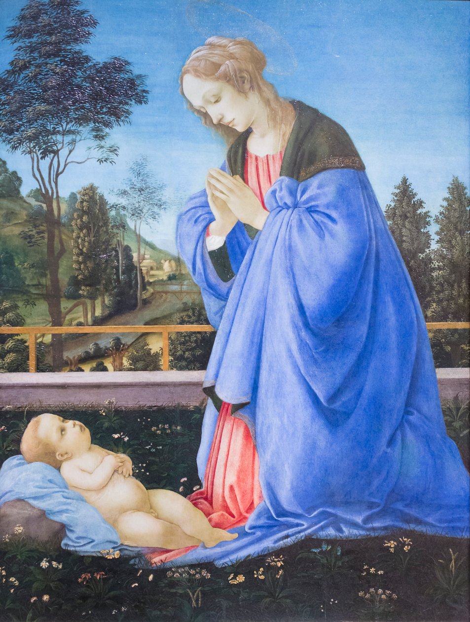 Tilbedelse af barnet af Filippino Lippi