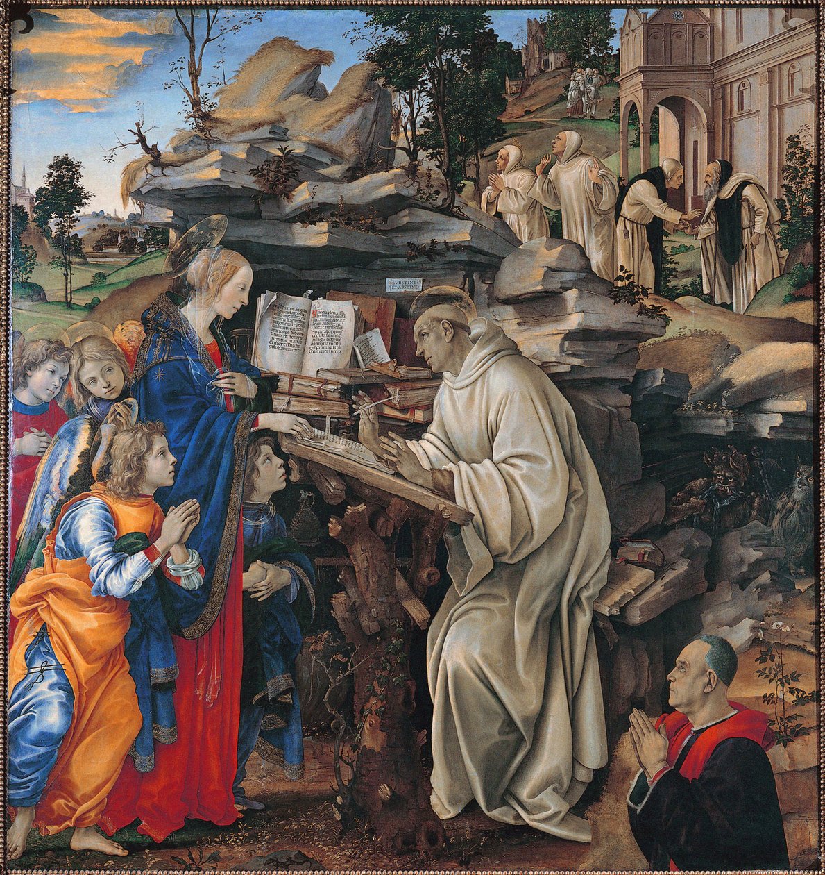 Jomfruens tilsynekomst for Sankt Bernhard af Filippino Lippi
